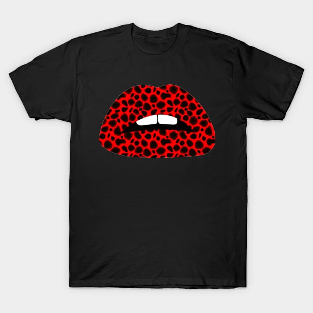 mask mouth womans lips set girl open mouths T-Shirt by Vitntage